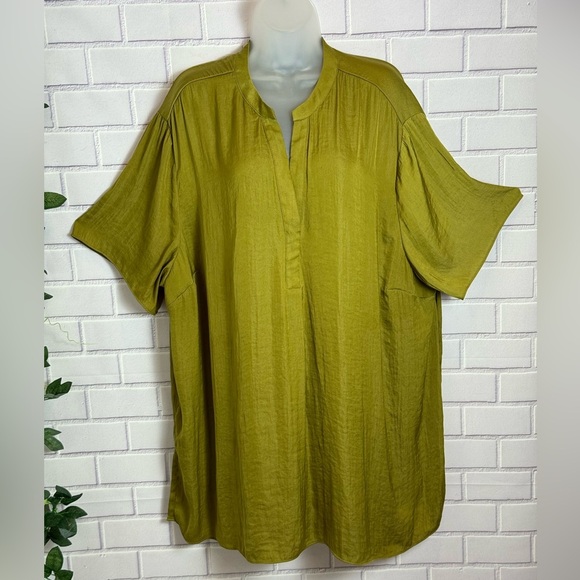 RACHEL Rachel Roy women green olive Casual blouse/ size 3XL - Picture 1 of 7